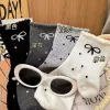 One-piece consignment of autumn new polka dot bow socks, women's mid-calf socks, Korean ballet style pile socks, loose mouth women's postpartum socks Specification image